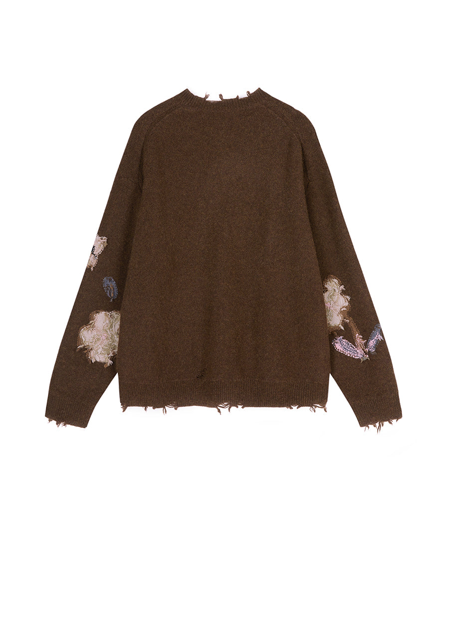 Sweater / JNBY  Floral-pattern Oversize Jumper