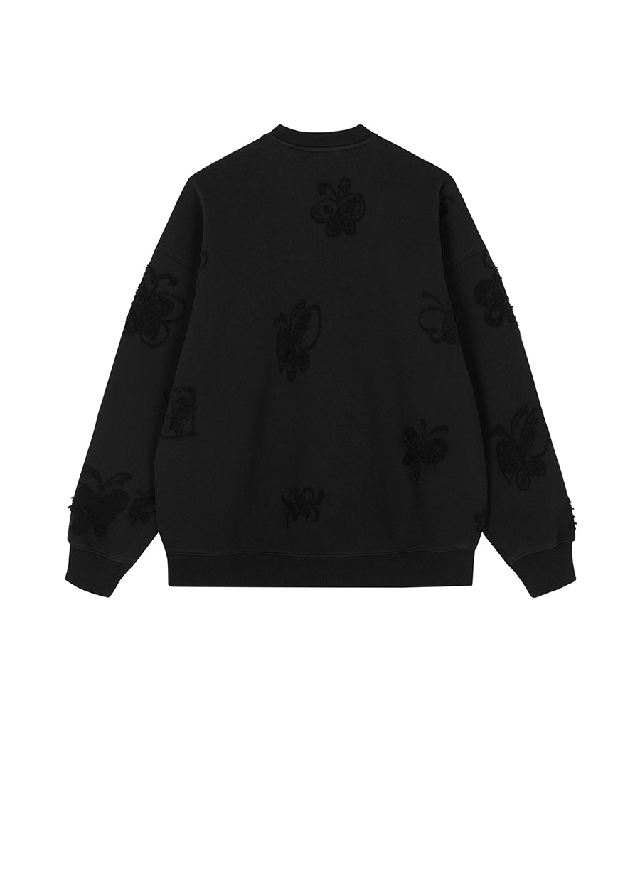 Sweatershirt / JNBY  Oversize Butterfly-embellished Sweatershirt