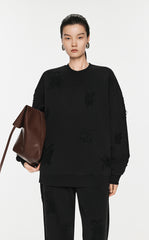 Sweatershirt / JNBY  Oversize Butterfly-embellished Sweatershirt