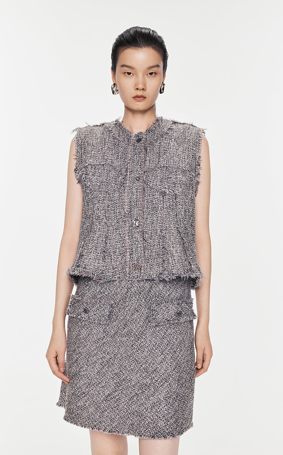 Vest / JNBY Jacquard Cropped Vest Waistcoat