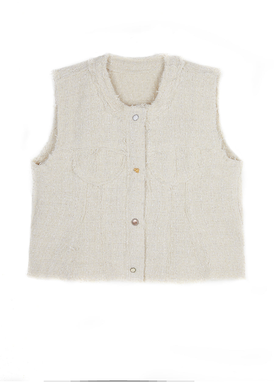 Vest / JNBY Jacquard Cropped Vest Waistcoat