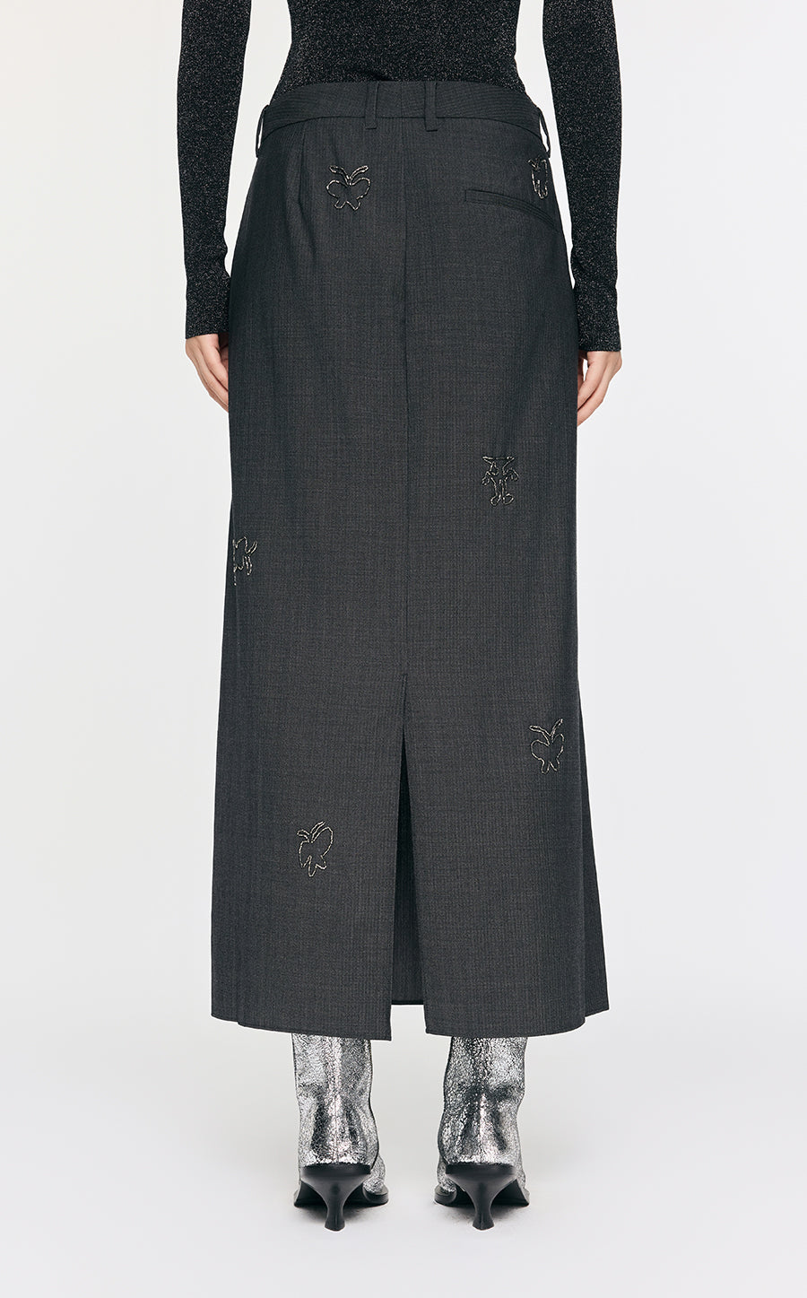 Skirt / JNBY Butterfly Pattern Straight Long Skirt