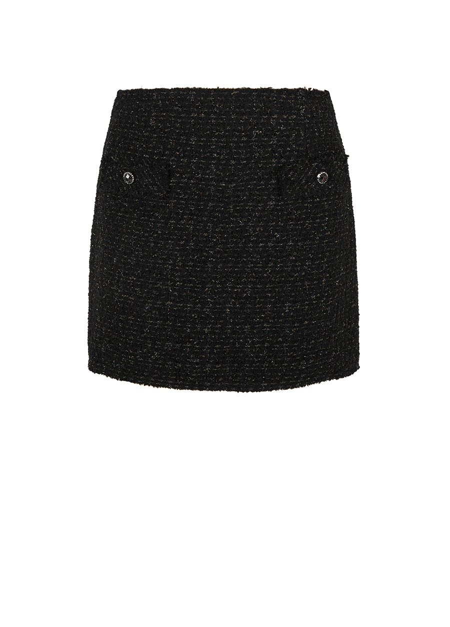 Skirt / JNBY Coarse Jacquard H-shaped Short Waist Skirt