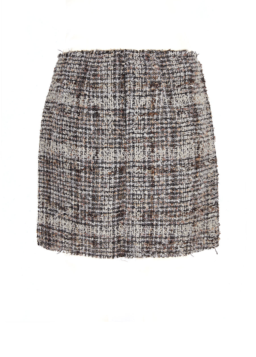 Skirt / JNBY Coarse Jacquard H-shaped Short Waist Skirt