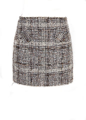 Skirt / JNBY Coarse Jacquard H-shaped Short Waist Skirt