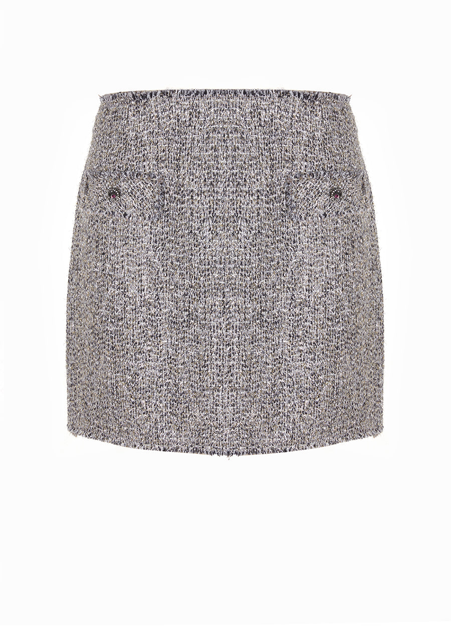 Skirt / JNBY Coarse Jacquard H-shaped Short Waist Skirt