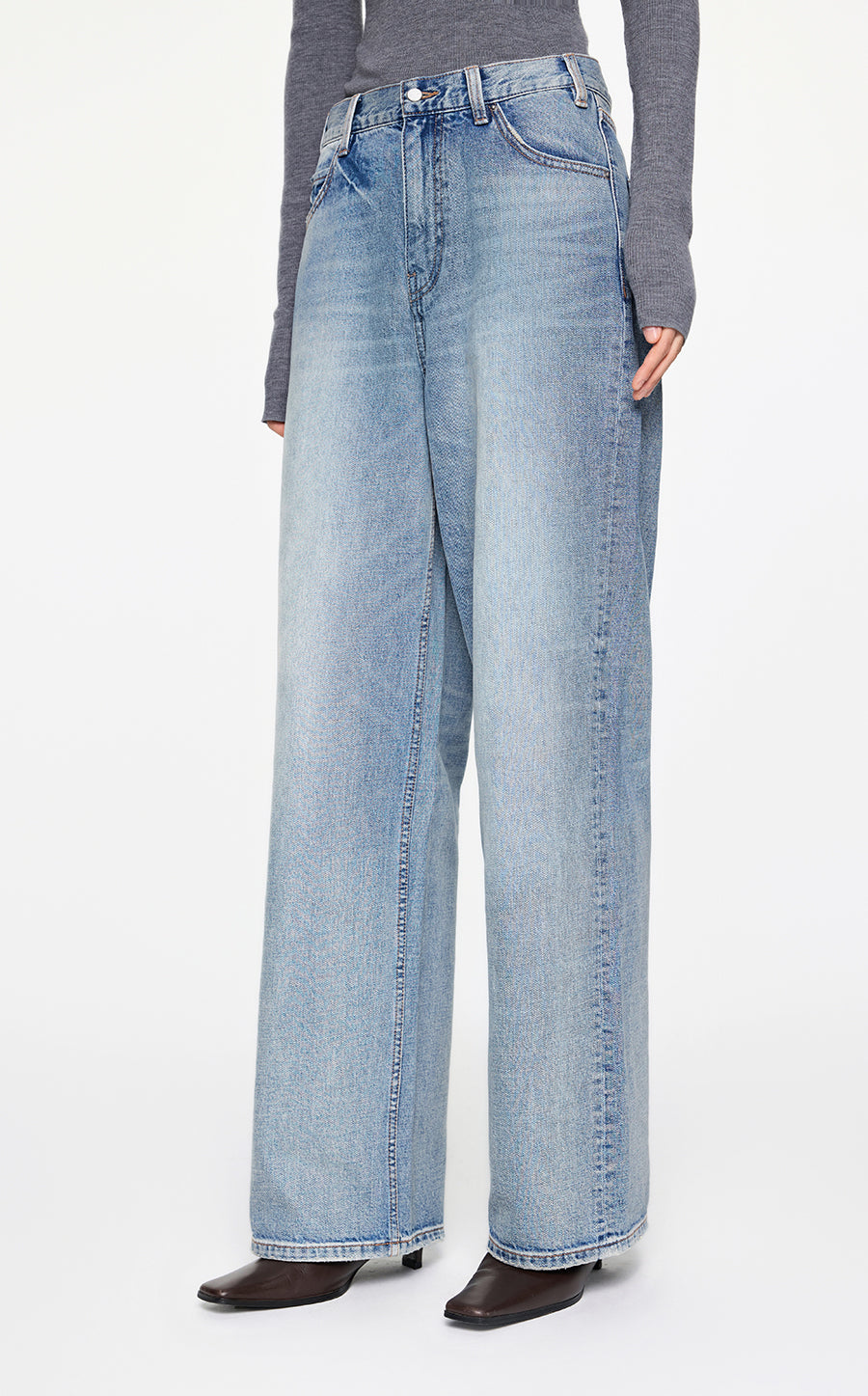 Pants / JNBY Wide-leg Cotton Jeans