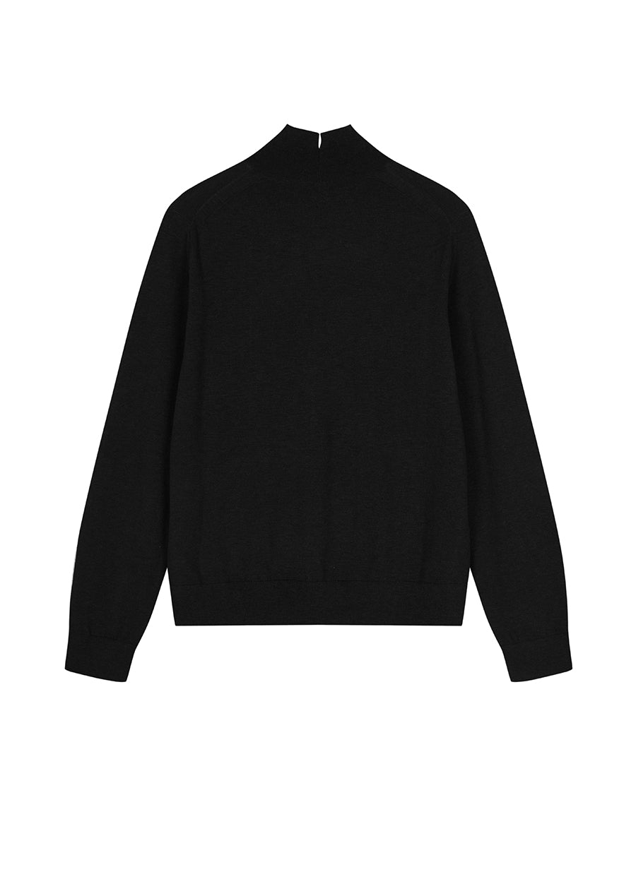 Sweater / JNBY Ultra-Fine Knit Semi-High Neck Pullover