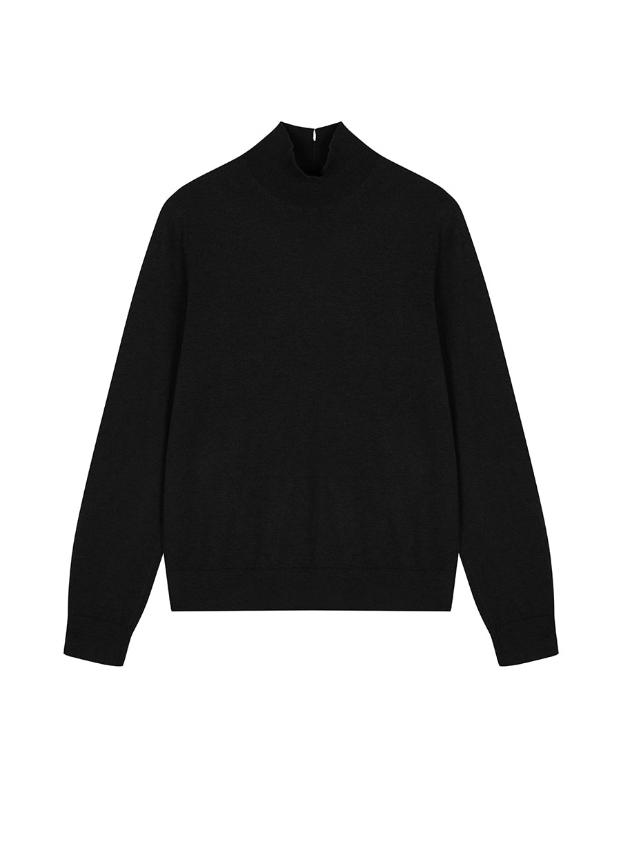 Sweater / JNBY Ultra-Fine Knit Semi-High Neck Pullover