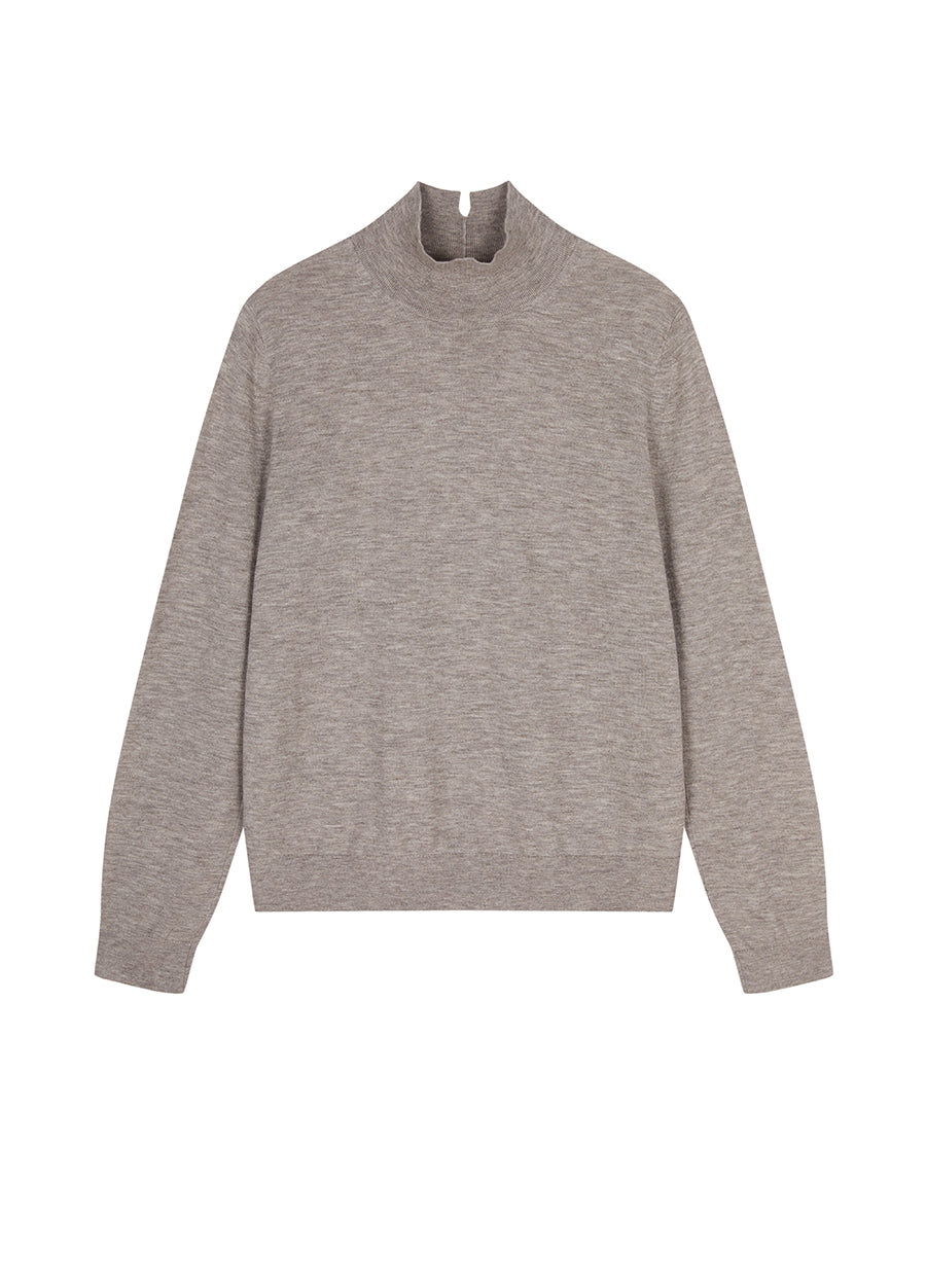 Sweater / JNBY Ultra-Fine Knit Semi-High Neck Pullover