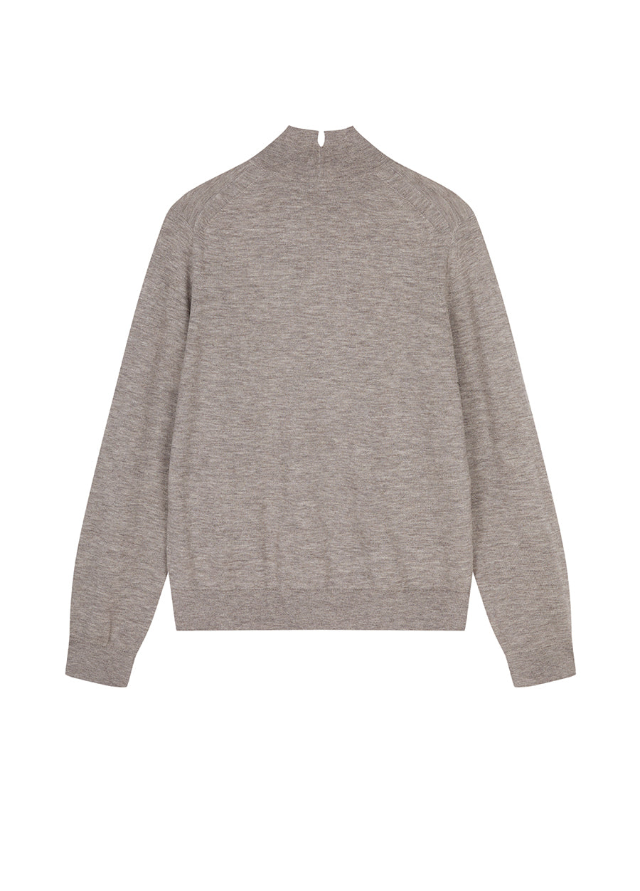 Sweater / JNBY Ultra-Fine Knit Semi-High Neck Pullover