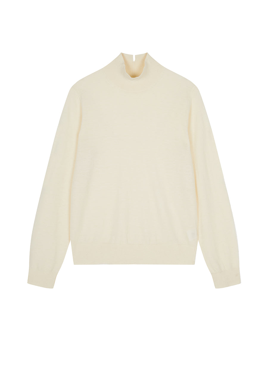 Sweater / JNBY Ultra-Fine Knit Semi-High Neck Pullover