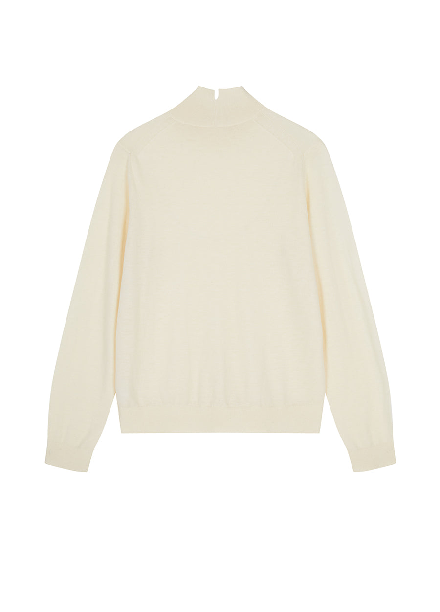 Sweater / JNBY Ultra-Fine Knit Semi-High Neck Pullover