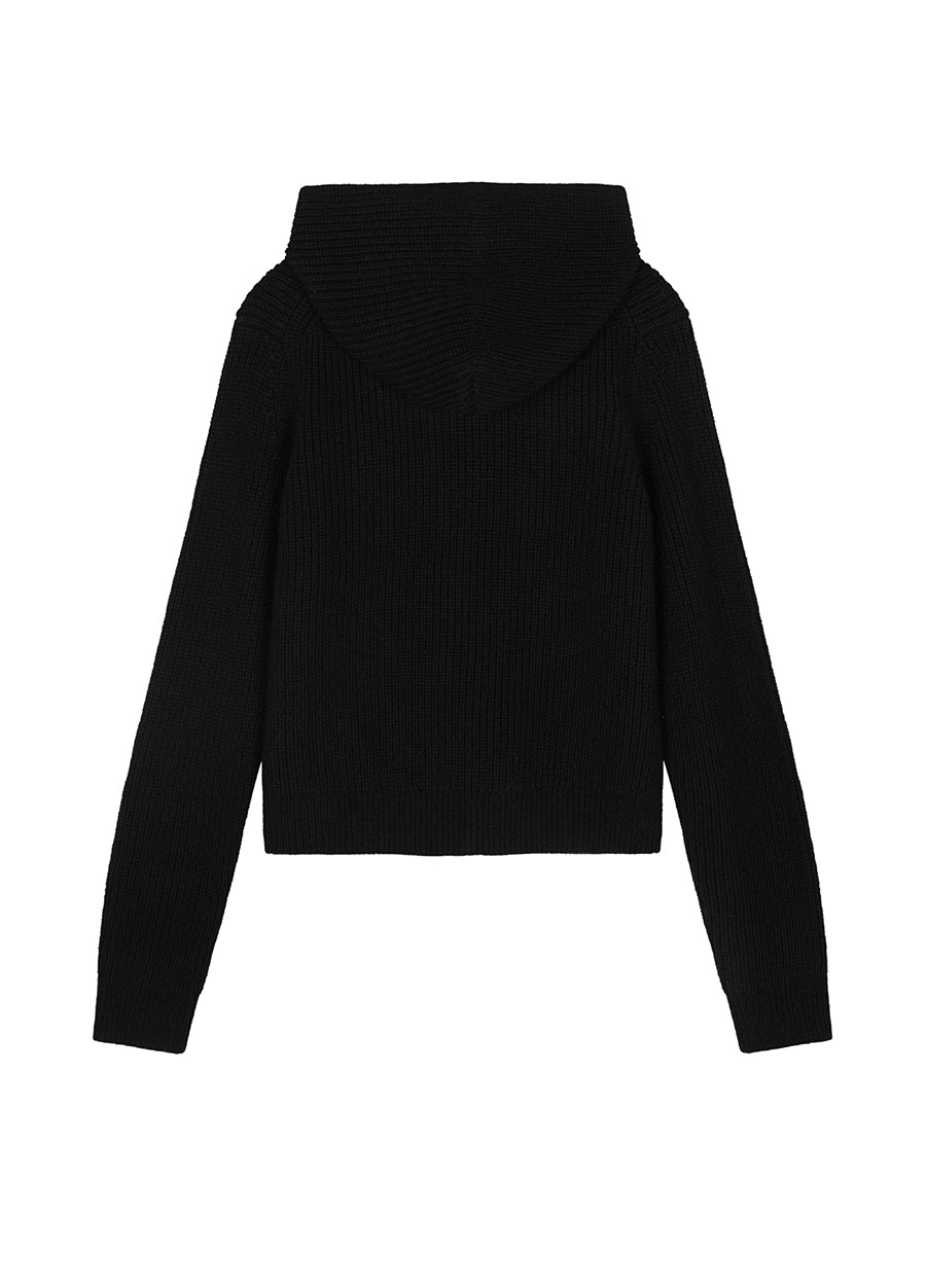 Sweater / JNBY Yak Velvet Hooded Cardigan