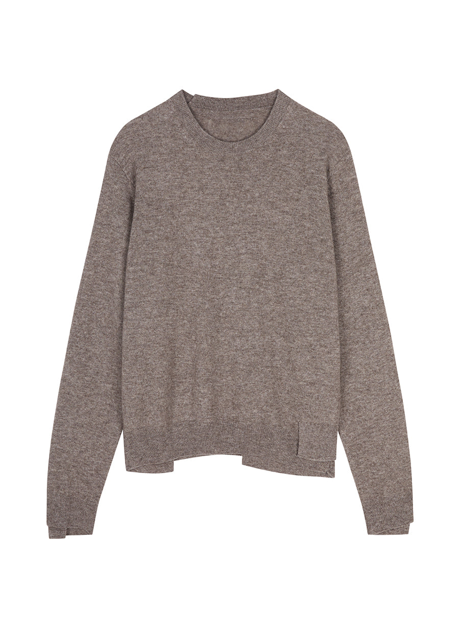 Sweater / JNBY Asymmetrical  Wool & Yak Sweater