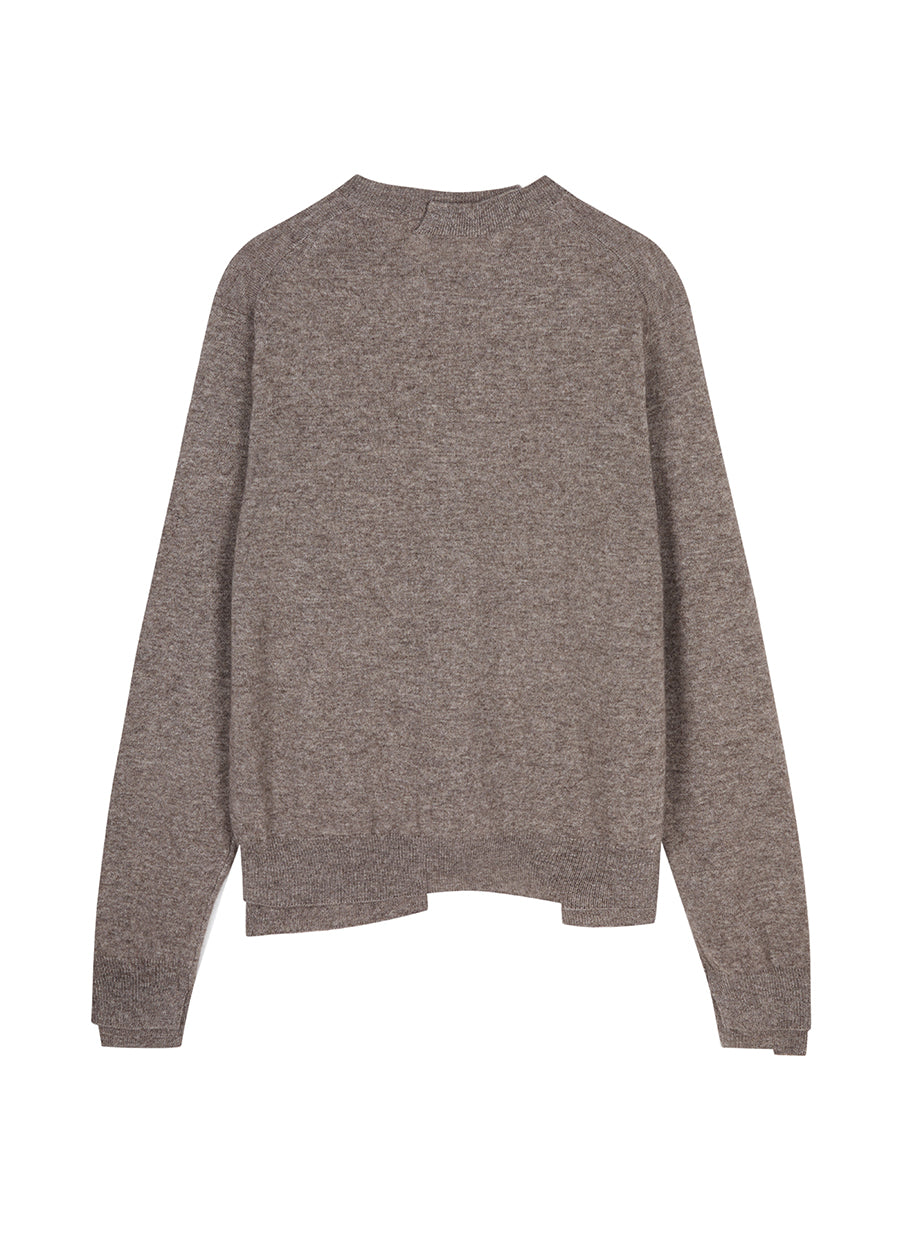 Sweater / JNBY Asymmetrical  Wool & Yak Sweater