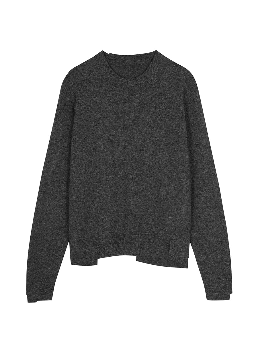 Sweater / JNBY Asymmetrical  Wool & Yak Sweater