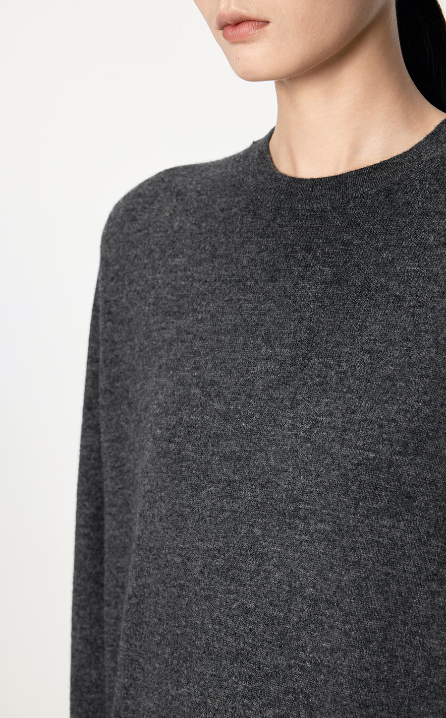 Sweater / JNBY Asymmetrical  Wool & Yak Sweater