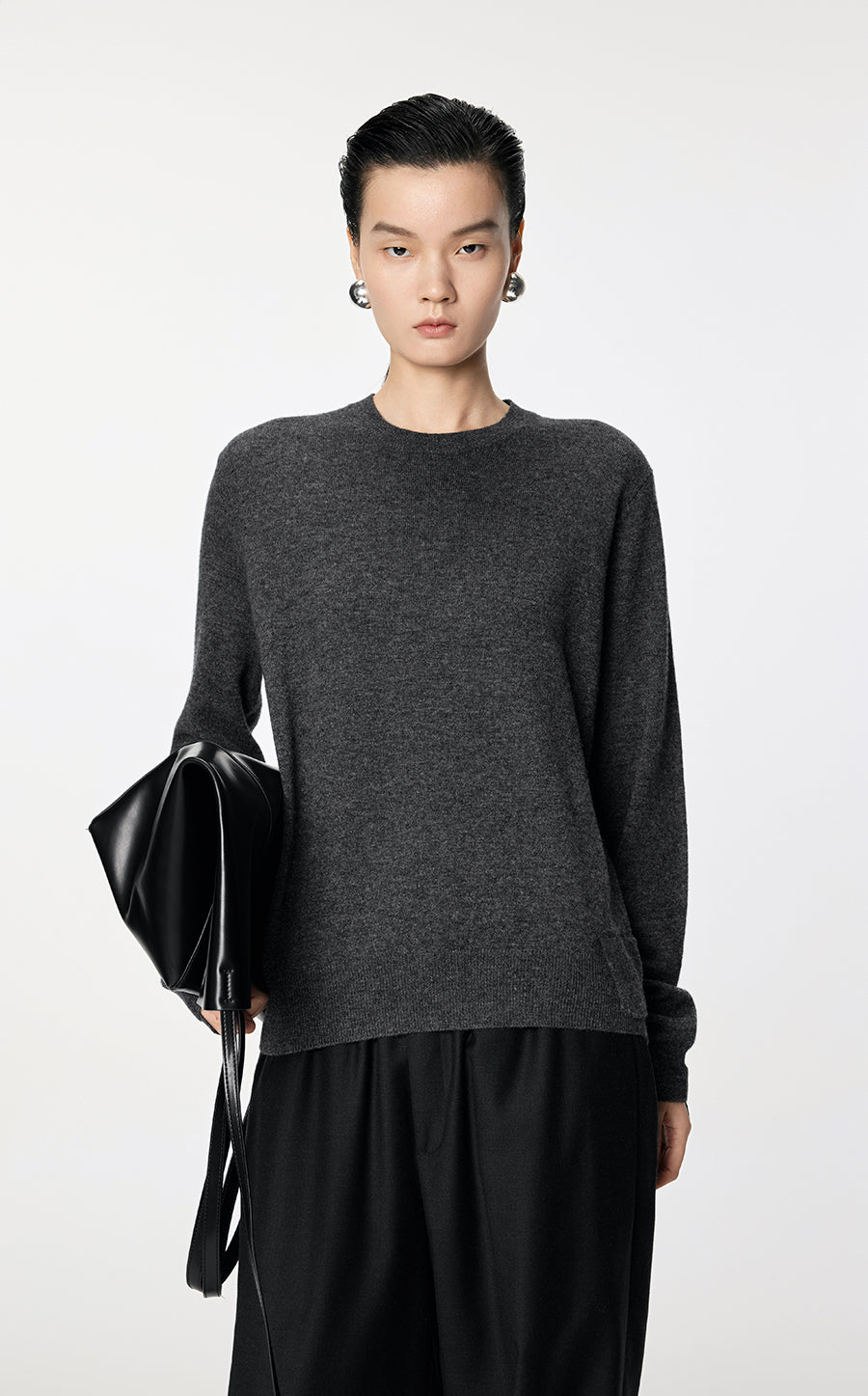 Sweater / JNBY Asymmetrical  Wool & Yak Sweater