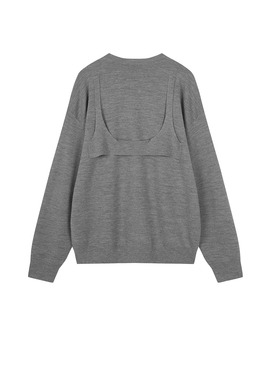 Sweater / JNBY Relaxed Round-Neck Wool Jumper