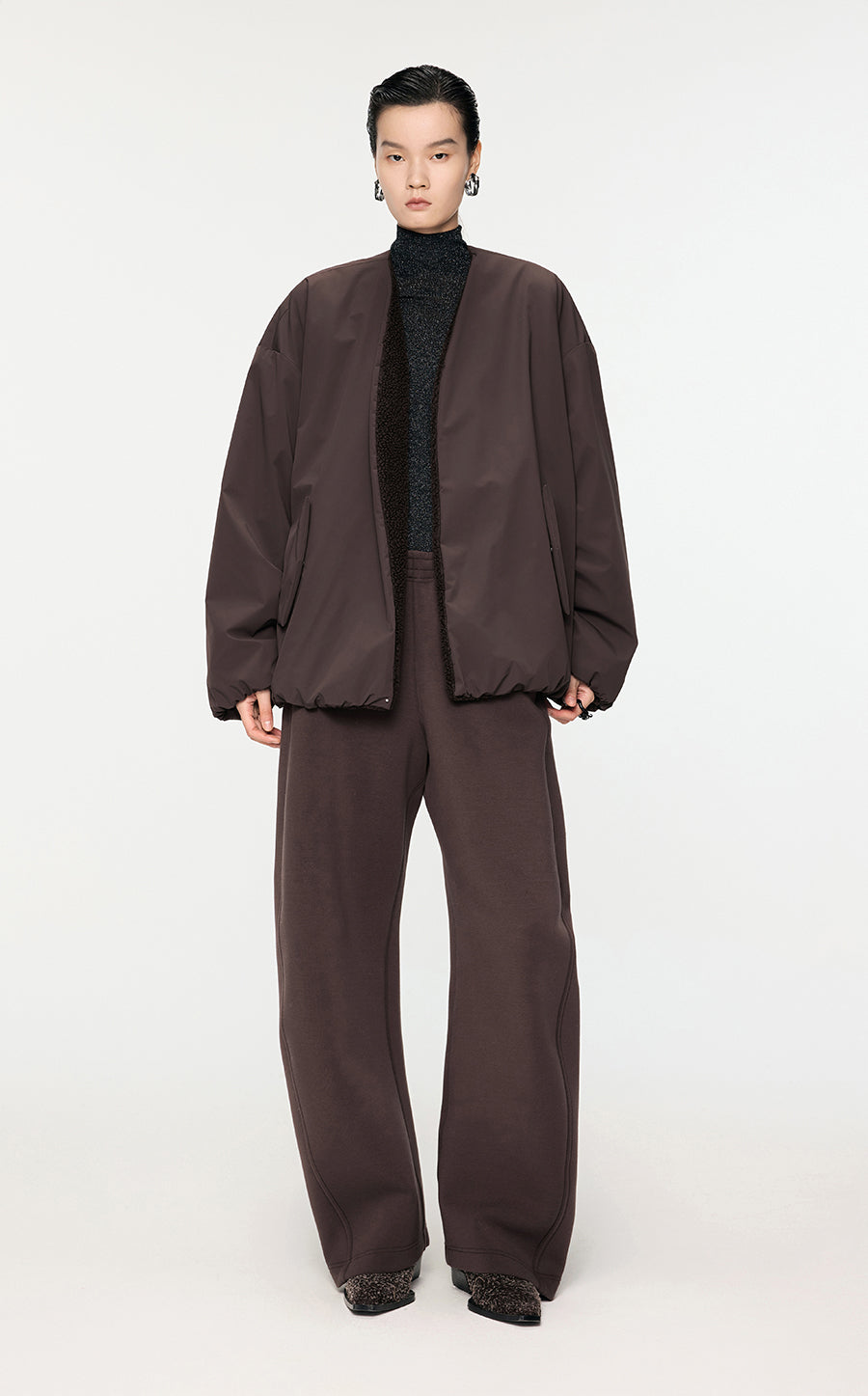 Coat / JNBY Windproof Oversize Pleated Jacket