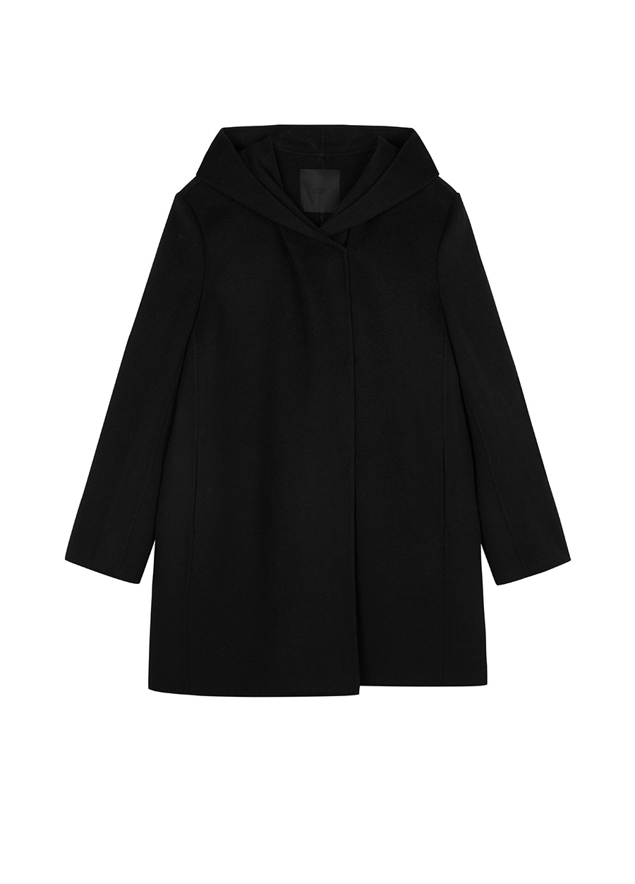 Coat / JNBY H-Shape Wool-Blend Hooded Coat