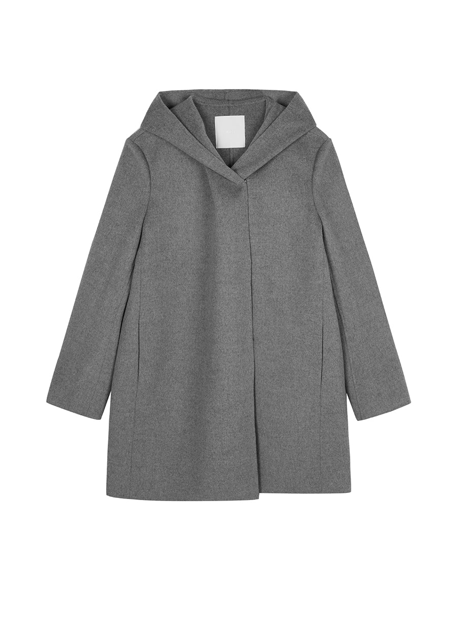 Coat / JNBY H-Shape Wool-Blend Hooded Coat