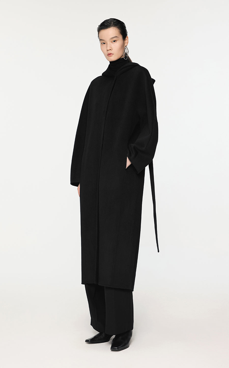 Coat / JNBY T-Shape Long Wool Coat