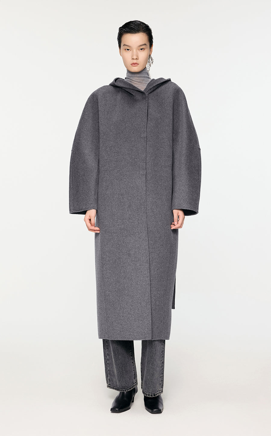 Coat / JNBY T-Shape Long Wool Coat