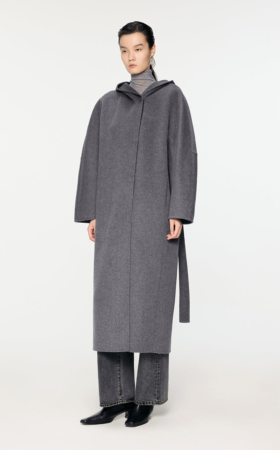 Coat / JNBY T-Shape Long Wool Coat