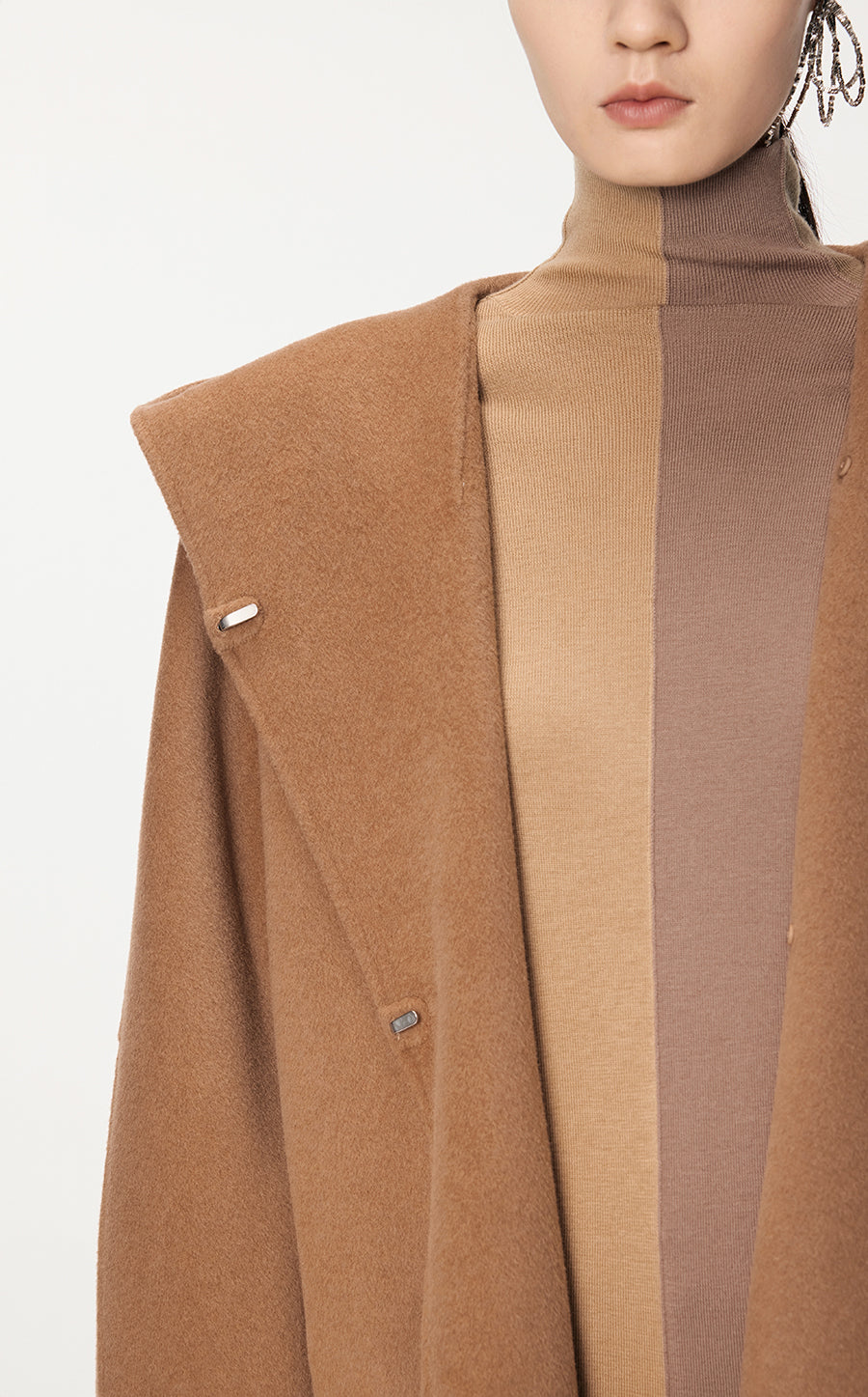 Coat / JNBY T-Shape Long Wool Coat