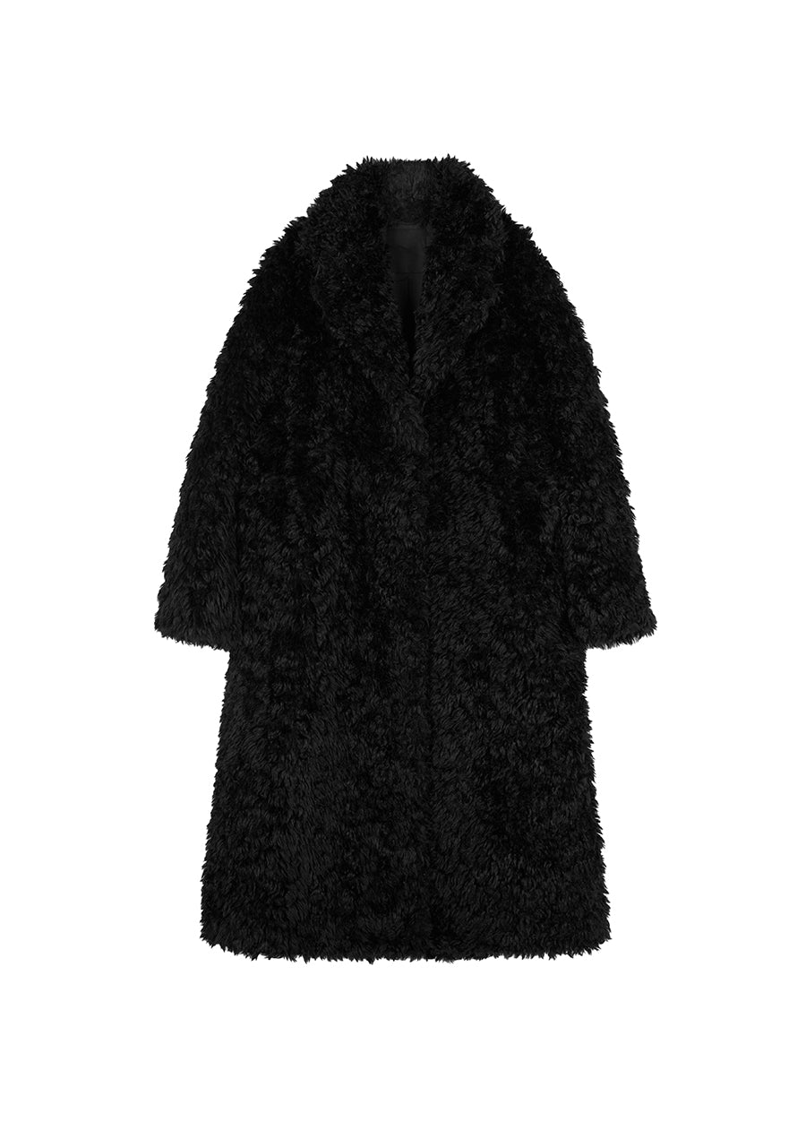 Coat / JNBY H-Line Faux Fur Long Coat