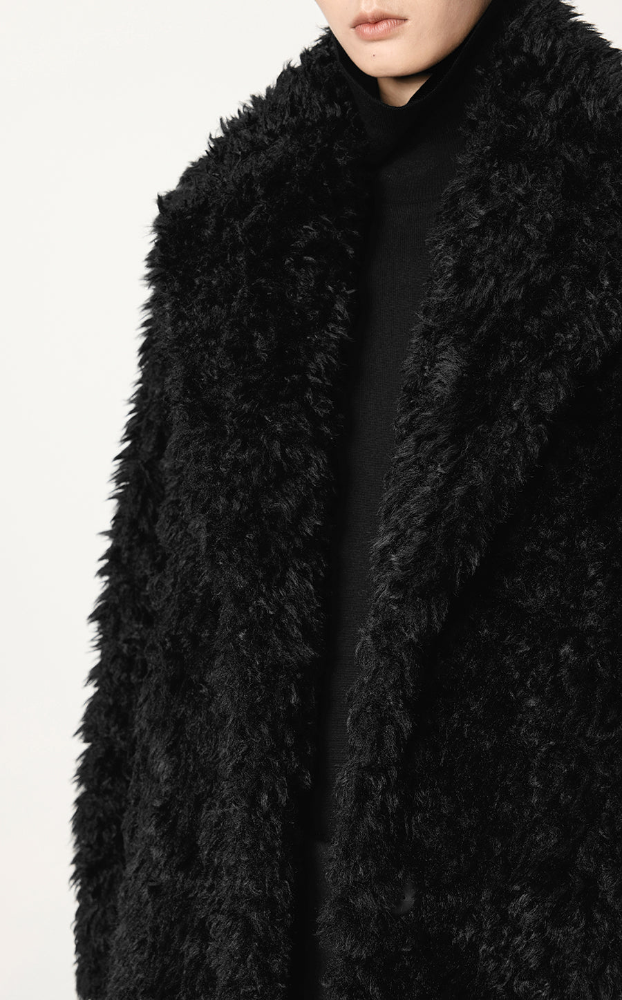 Coat / JNBY H-Line Faux Fur Long Coat