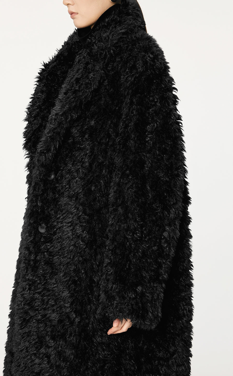 Coat / JNBY H-Line Faux Fur Long Coat