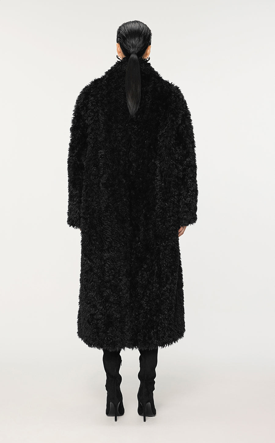 Coat / JNBY H-Line Faux Fur Long Coat