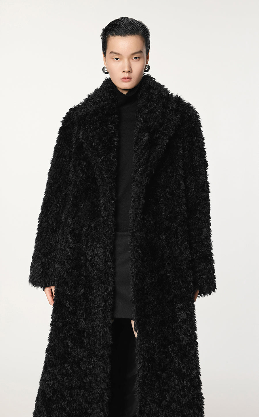 Coat / JNBY H-Line Faux Fur Long Coat