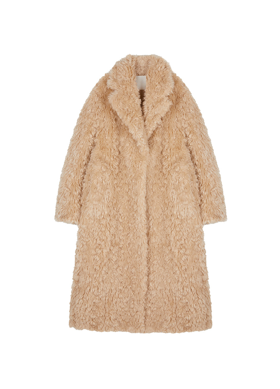 Coat / JNBY H-Line Faux Fur Long Coat