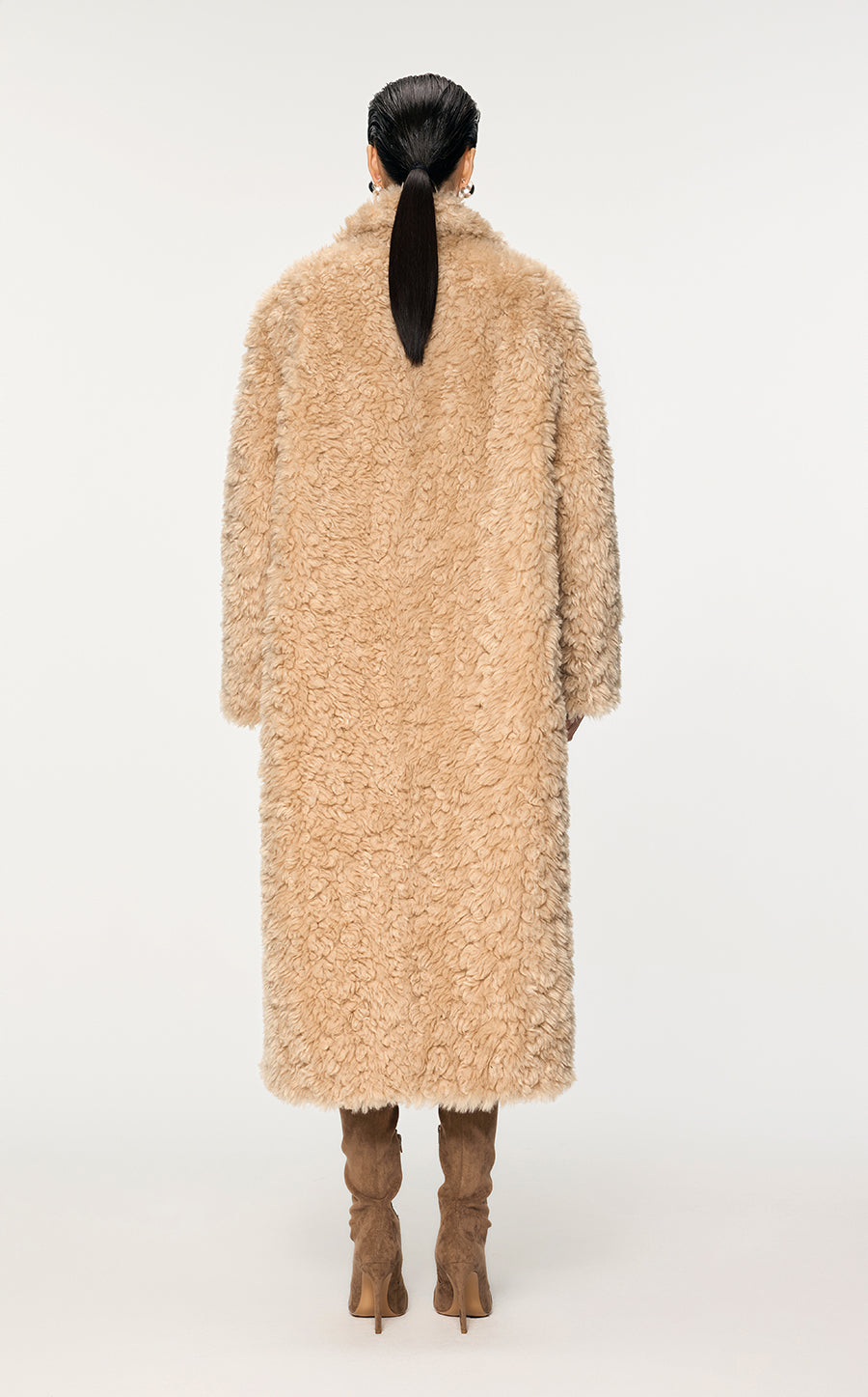 Coat / JNBY H-Line Faux Fur Long Coat