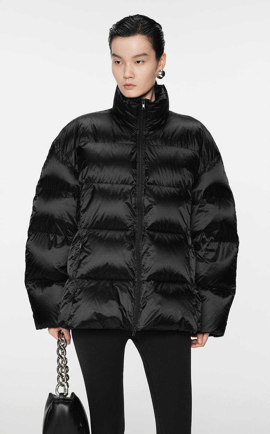 Downcoat / JNBY Oversize Stand-Collar Nylon Down Coat