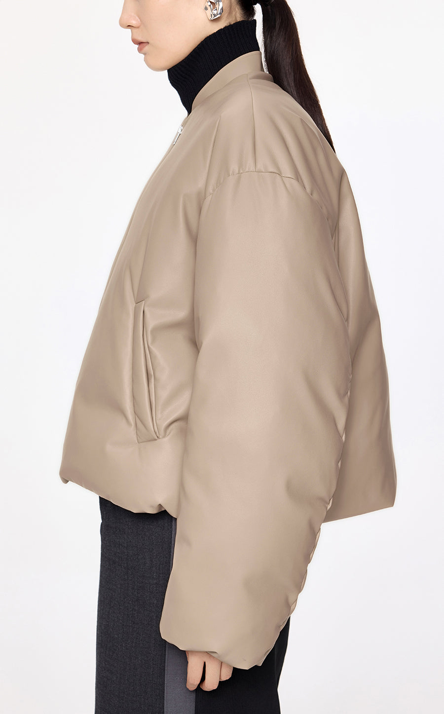 Downcoat / JNBY H-Shape Baseball-Collar Down Coat