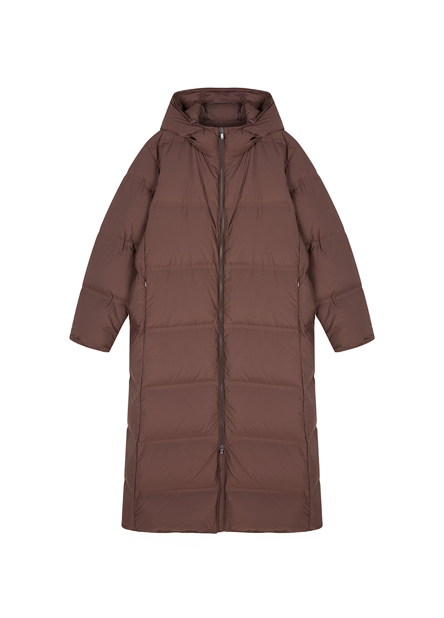 Coat / JNBY Luxe Ultra-Long Seamless Goose Down Coat