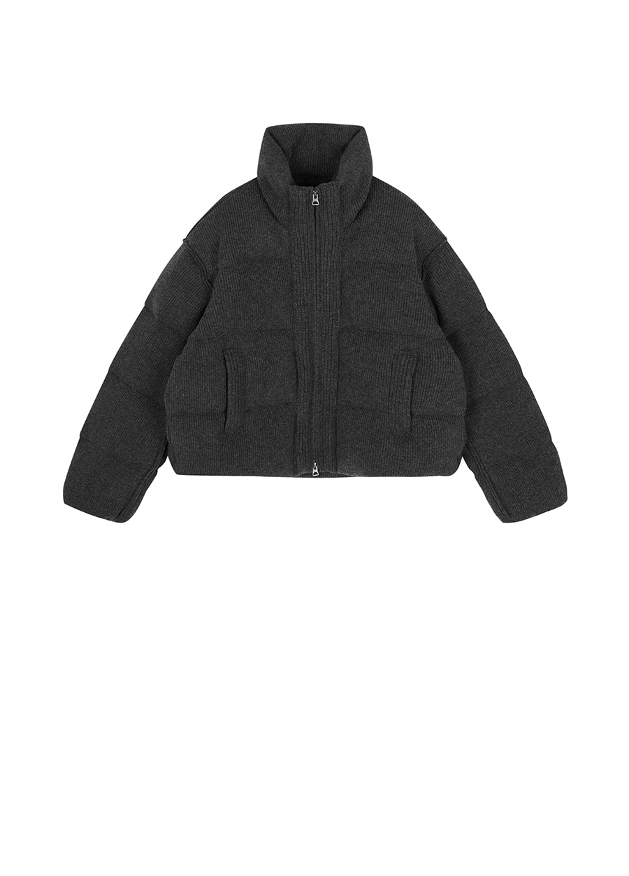 Coat / JNBY Cashmere-Blend Oversized Short Down Puffer