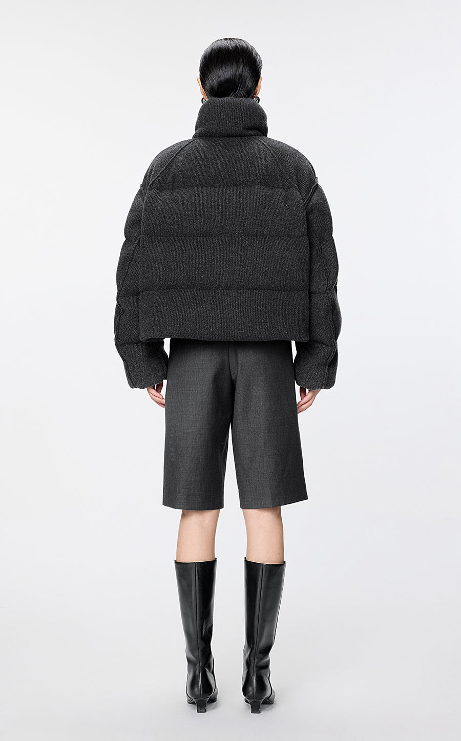 Coat / JNBY Cashmere-Blend Oversized Short Down Puffer