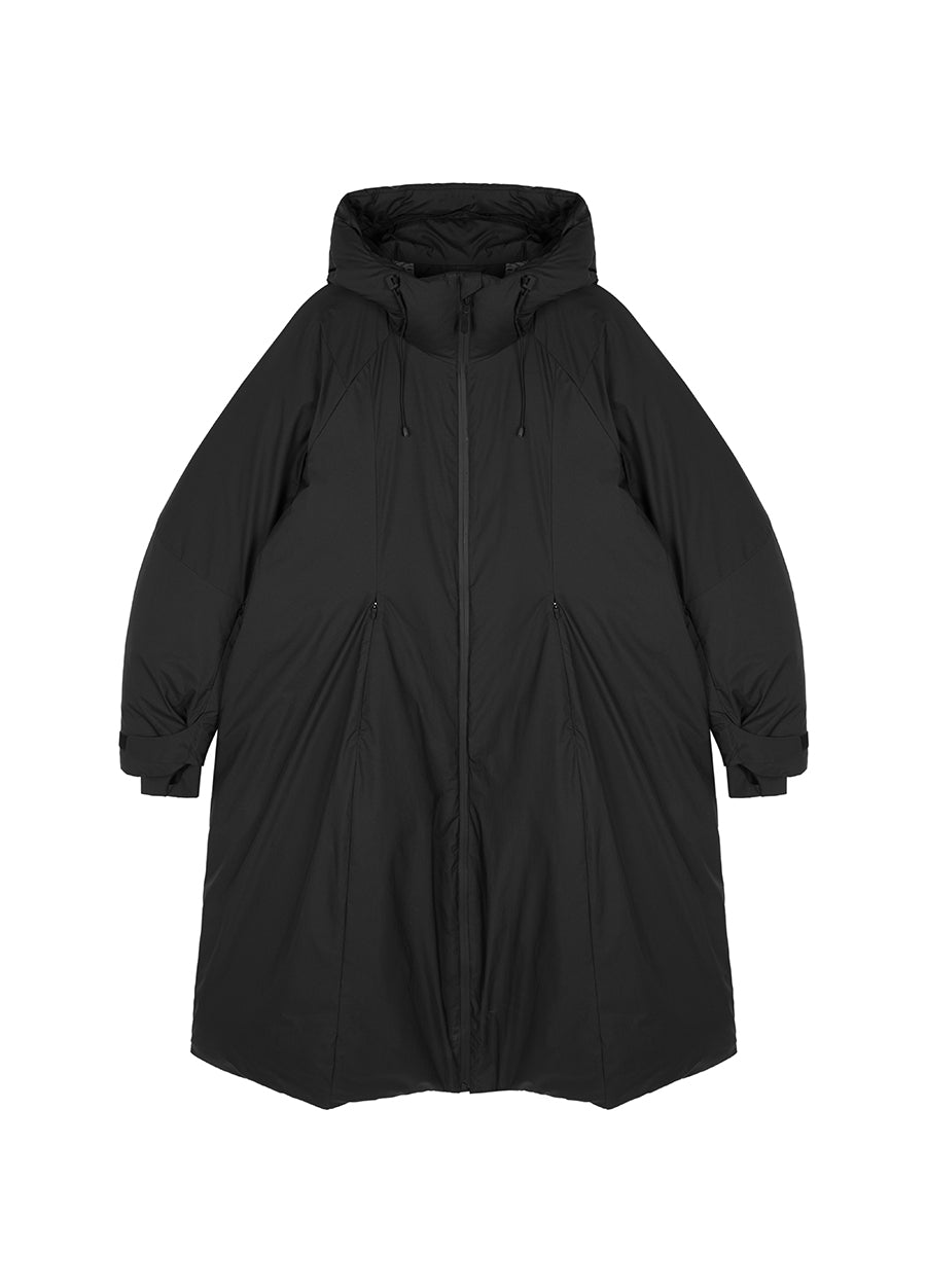 Downcoat / (Extreme Cold Weather)JNBY Relaxed Long Hooded Down Coat