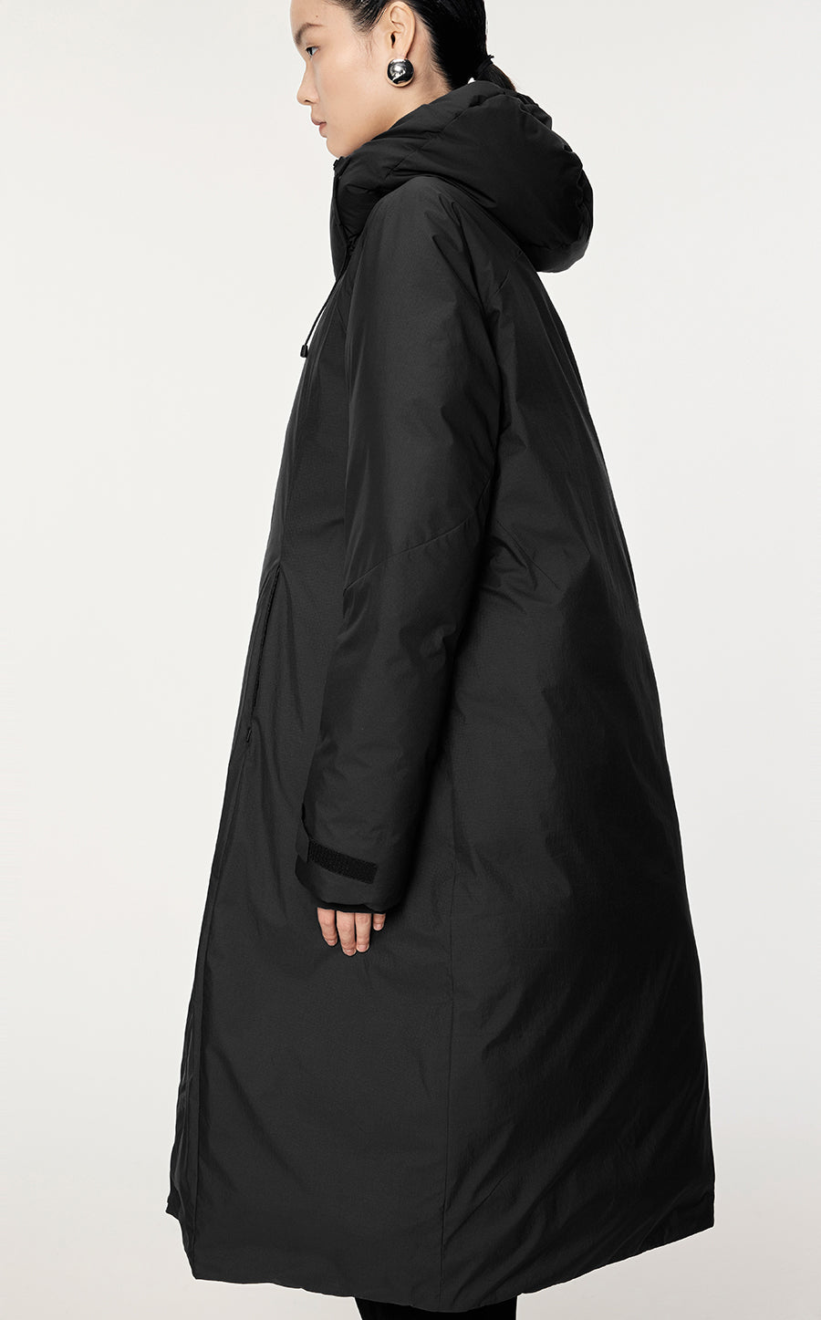 Downcoat / (Extreme Cold Weather)JNBY Relaxed Long Hooded Down Coat