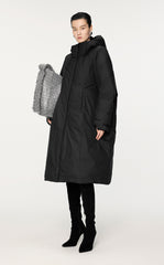 Downcoat / (Extreme Cold Weather)JNBY Relaxed Long Hooded Down Coat