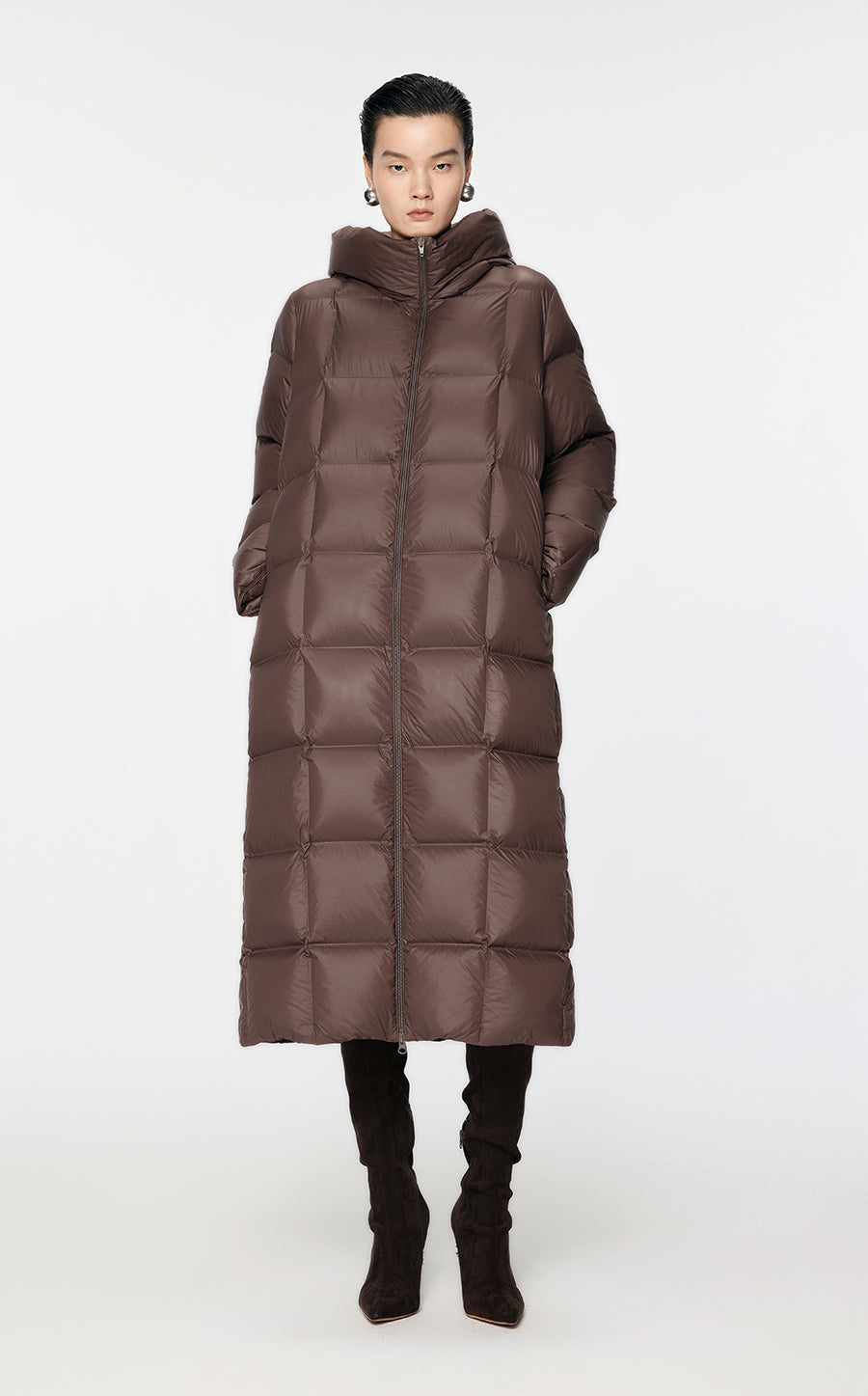 Coat / JNBY Imported Duck Down Boxy Stitching Puffer