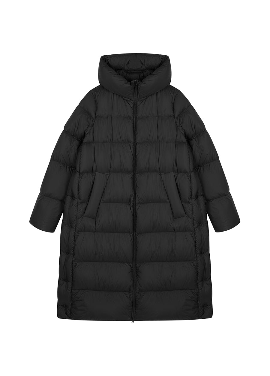 Downcoat / (Extreme Cold Weather)JNBY Relaxed Hooded Goose Down Coat