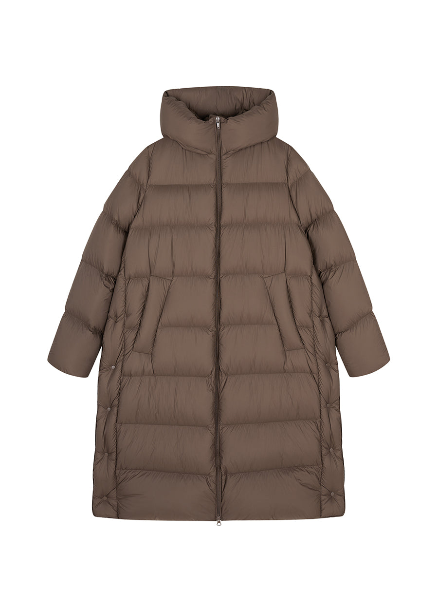 Downcoat / (Extreme Cold Weather)JNBY Relaxed Hooded Goose Down Coat