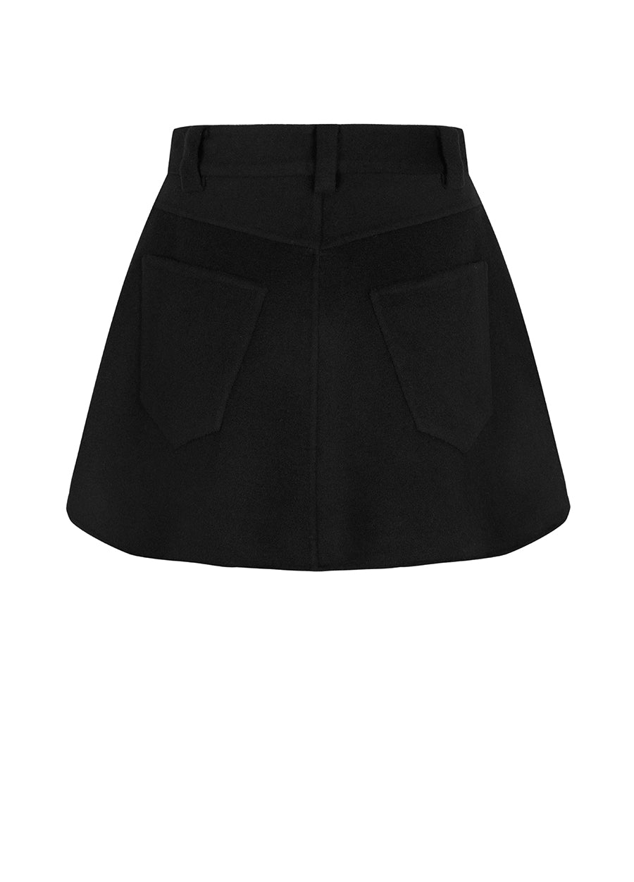 Skirt / JNBY A-Type Wool Short Waist Skirt